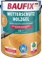 Produktbild: BAUFIX Wetterschutz-Holzgel eiche hell seidenglänzend, 5 Liter, Holzlasur