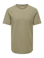 Produktbild: ONLY & SONS Herren Onsbenne Longy Tee Nf 7822 Noos T-Shirt, Chinchilla, S EU