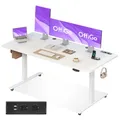 Produktbild: OffiGo Höhenverstellbarer Schreibtisch, 160x70cm Elektrischer Schreibtisch mit Steckdosen und USB Ladeanschluss, Tisch Höhenverstellbar mit 2 Memory Funktion, Computertisch für Büro, Zuhause, Weiß
