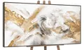 Produktbild: YS-Art XXL Design Abstrakt Acryl Gemälde auf Leinwand mit Rahmen Konsonanz handgemalte Wandbilder Wohnzimmer modern Wohndekor Bilder echte Kunst 160x80 cm