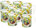Produktbild: 10er SET KÖNITZ Wissensbecher GEMÜSEGARTEN 460 ml aus Porzellan / Motivbecher