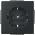 Produktbild: Busch-Jaeger 2300 EUCB-885 SCHUKO Steckdosen-Einsatz Safety+, future linear, schwarz matt (2CKA002013A5454)