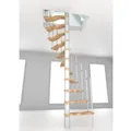 Produktbild: Minka Spindeltreppe Suono 47 - 305,5cm Geschosshöhe Buche Weiß für 140x78cm Deckenöffnung