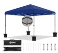 Produktbild: Sekey Premium Pop Up Pavillon 3x3 Wasserdicht Stabil Winterfest, Faltpavillon 3 x 3 m mit Verdickten Röhren, Partyzelt Rennzelt Faltbar, Höhe Verstellbar 250-270 cm, Navy