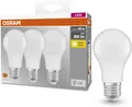 Produktbild: OSRAM BASE CLASSIC A 60 FR LED-Lampe mit Sockel E27, Kolbenform, 3er Pack, 8,5W