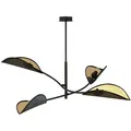 Produktbild: Deckenleuchte Lotus, Schwarz, Gold, Metall, Textil, 105x59x105 cm, RoHS, CE, Lampen & Leuchten, Innenbeleuchtung, Leuchten nach Räumen, Bürolampen
