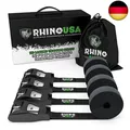 Produktbild: Rhino USA 4er Set Spanngurte - 500 kg Maximale Reißfestigkeit - Besteht aus 4