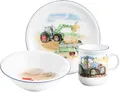 Produktbild: Seltmann Weiden Kindergeschirr-Set Compact Mein Traktor (3-tlg), 1 Personen, Porzellan, Teller, Schüssel, Becher, Made in Germany, 3 Teile, für 1 Person