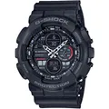 Produktbild: Casio Herren Quartz Armbanduhr, 49.00mm GehäusegröÃŸe mit schwarz analog/digital Zifferblatt und schwarz Rubber Strap Armband GA-140-1A1ER