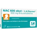 Produktbild: NAC 600 akut - 1 A Pharma Brausetabletten 20 St