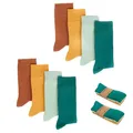 Produktbild: FOOTNOTE 8 Paar Atmungsaktive Bambus Socken Herren Damen, Bunt, Größe 39-42