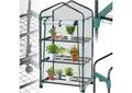 Produktbild: tectake Gewächshaus Mobiles Foliengewächshaus mit 3 Ablagen 69x49x133cm, 0,40 mm Wandstärke, Set, 69 x 49 x 133 cm, 0,36 m³, auf Rollen