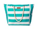 Produktbild: Strandtasche Damen Große Badetasche mit Reißverschluss Freizeittasche Sommer Tasche Gestreift Shopper Bag Einkaufstasche XXL Blau