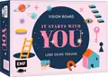 Produktbild: Vision Board: It starts with YOU – Lebe deine Träume für Teens: Das Komplett-Set mit Vision Journal, Inspirationsvorlagen, A2-Poster zum Collagieren und 24 Aufgabenkarten