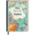 Produktbild: Eintragbuch mit Sammeltasche - Mein Reisetagebuch (Landkarte) Tagebuch 15,5 x 21 cm