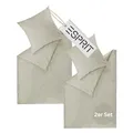 Produktbild: Esprit Home Premium Bettwäsche 135x200 Baumwolle 4teilig Grau - Bettwäsche-Sets 4tlg bestehend aus 2 Bettwäschebezügen 135x200cm - inkl. 2 Kopfkissenbezug 80x80cm - Öko-Tex Zertifiziert