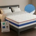 Produktbild: RELAXX Gel Matratze 160x200 cm mit 3D Memory Foam - 7 Zonen; 25cm Höhe; H2/H3 - Wendbare Kaltschaummatratze mit optimaler Druckentlastung