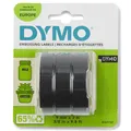 Produktbild: DYMO Original Prägeband | 3D weiß auf schwarz | 9 mm x 3 m | selbstklebendes Kunststoff Etikettenband | für Junior & Omega Beschriftungsgerät | 3 Prägebänder