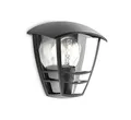 Produktbild: Philips Creek Wandleuchten für den Außenbereich, E27-Fassung, wasserfest, schwarz, IP44 wetterfest, 19.5 cm