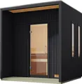Produktbild: Karibu Saunahaus Nadira schwarz inkl. Saunaofen 9kW integr. Strg.