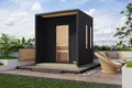 Produktbild: Chillroi Karibu Saunahaus Nadira Natur oder schwarz inkl. Saunaofen 9kW Außensauna Gartensauna (Schwarz)