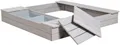 Produktbild: roba® Sandkasten Outdoor+, 2 Spielwannen und 4 abnehmbaren Sitzplätzen, HxBxT: 17,5x125x120 cm