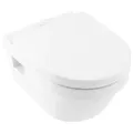 Produktbild: Villeroy & Boch Architectura Combi-Pack Tiefspül- WC DirectFlush (offener Spülrand) inklusive WC-Sitz mit SoftClosing Funktion, Weiß Alpin, 5684HR01, Farbe: Weiß