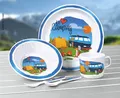 Produktbild: Melamin Kindergeschirr-Set 5-teilig, Motiv: 'We Love Camping' (932991798)