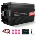 Produktbild: VEVOR 3500 W Wechselrichter, 12 V DC auf 230 V AC, reiner Sinus-Wechselrichter, Solar-Autoladegerät-Konverter mit LCD-Display, Fernbedienung
