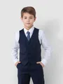 Produktbild: SANDER STELLAN Kinderanzug Luxuriöser Jungen Anzug Kommunionanzug 4-teilig blau festlich, elegant