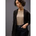 Produktbild: STREET ONE Cardigan lang und in Federgarn-Qualität, offen braun 46 EU