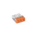 Produktbild: Starre Klemmleiste: 0,5-2,5 mm² Pole: 3 WAGO 100 Stk. transparent, orange