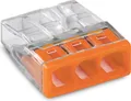 Produktbild: 100 Stück Wago 2273-203 COMPACT-Verbindungsdosenklemme Ø 0,5-2,5 mm², 3-polig