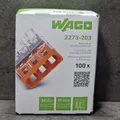 Produktbild: 100 Stück Wago Steckklemme 3 fach orange 2273-203 Dosenklemmen Compact