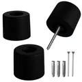 Produktbild: LouMaxx 3 Stück Türstopper Boden zum Schrauben aus Gummi - 3er Set in schwarz - Bodentürstopper - Türstopper zum Schrauben - Bodenmontage - Der Perfekte Schutz gegen anschlagende Türen