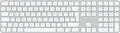 Produktbild: Apple Magic Keyboard with Touch ID and Numeric Keypad - Tastatur - USB-C - kabellos - Bluetooth - QWERTY - International Englisch - weiße Tasten (MXK73Z/A)