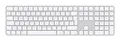 Produktbild: Apple Magic Keyboard Touch ID Num Key Bluetooth Tastatur UK-Englisch, QWERTY Weiß Wiederaufladbar, Fingerabdruckleser, mit