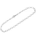 Produktbild: Fusskette 925 Sterling Silber 26cm Figaro Ankerkette rund Damen Fusskettchen Neu