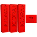 Produktbild: Schwarzkopf Igora Royal 3 x 60 ml 9-0 lichtblond Haarfarbe Cremefarbe Set