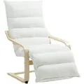Produktbild: RELAXSSESSEL Sessel mit Verstellbar Fußteil, Armlehne für Wohnzimmer, Weiß
