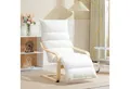 Produktbild: HOMCOM Relaxsessel Lounge-Sessel aus Birkenholz (gepolsterter Relaxsessel mit verstellbarer Fußstütze, 1-St., moderner Sessel für Wohnzimmer), 93-114 x 67 x 105 cm, Weiß