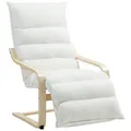 Produktbild: Relaxssessel Sessel mit Verstellbar Fußteil, Armlehne für Wohnzimmer, Weiß
