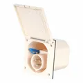 Produktbild: CEE Aussensteckdose Einspeisestecker BEIGE 240V 16A 3 polig IP 44 für Wohnwagen