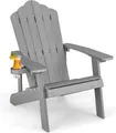 Produktbild: KOMFOTTEU Gartenstuhl Adirondack Stuhl mit Getränkehalter, 150 kg Tragfähigkeit