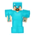 Produktbild: Heroes of Goo Jit Zu – Dehnbare Minecraft-Figur – Steve mit Diamant-Rüstung & Schwert, superelastische Glibberfüllung mit verstecktem Diamant-Element im Inneren, bis auf die dreifache Größe dehnbar