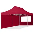 Produktbild: TOOLPORT 3x6m Aluminium Faltpavillon, inkl. 2 Seitenteile, rot - (59152)