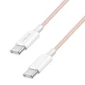 Produktbild: Logilink USB 2.0 Typ-C Anschlusskabel, C (Stecker) zu C (Stecker) mit Nylon-Ummantelung, 60W, Pink, 0,5 m
