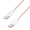 Produktbild: Logilink 0,5m USB-C Kabel 480Mbit/s 60W Nylon rosa Ladekabel Schnellladekabel