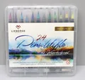 Produktbild: LIEBERGE Pinselstifte Premium-Set - 24 Aquarellfarben + 2 Wassertankpinsel Neu