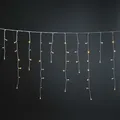 Produktbild: Konstsmide LED Eisregenvorhang, gefrostet, weiß,30V_Außentrafo, 200 bernsteinfarbene Dioden , weißes Kabel - 2788-802